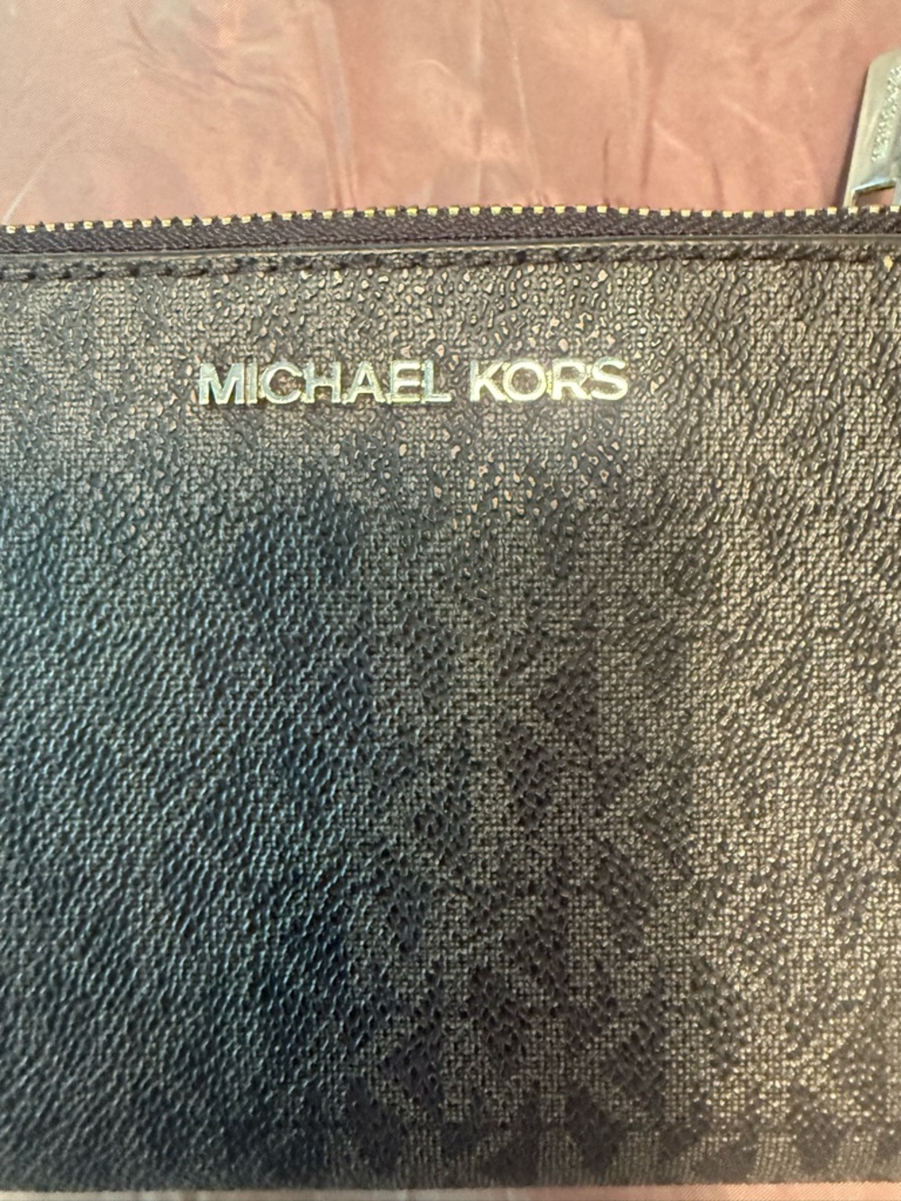 Michael Kors Black MK Logo Wristlet Jet Set Logo Smartphone Wallet - Picture 4 of 11